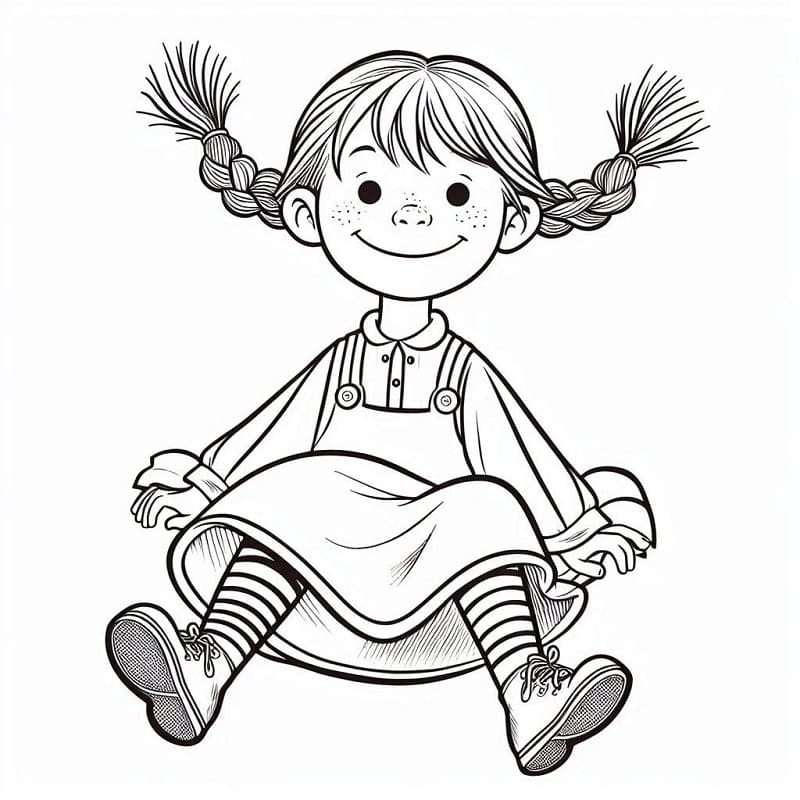 Pippi Uzunçorap Boyama Sayfaları