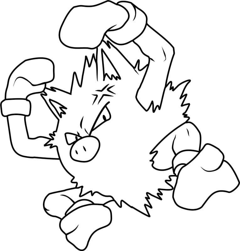 Primeape Pokemon Boyama Sayfası