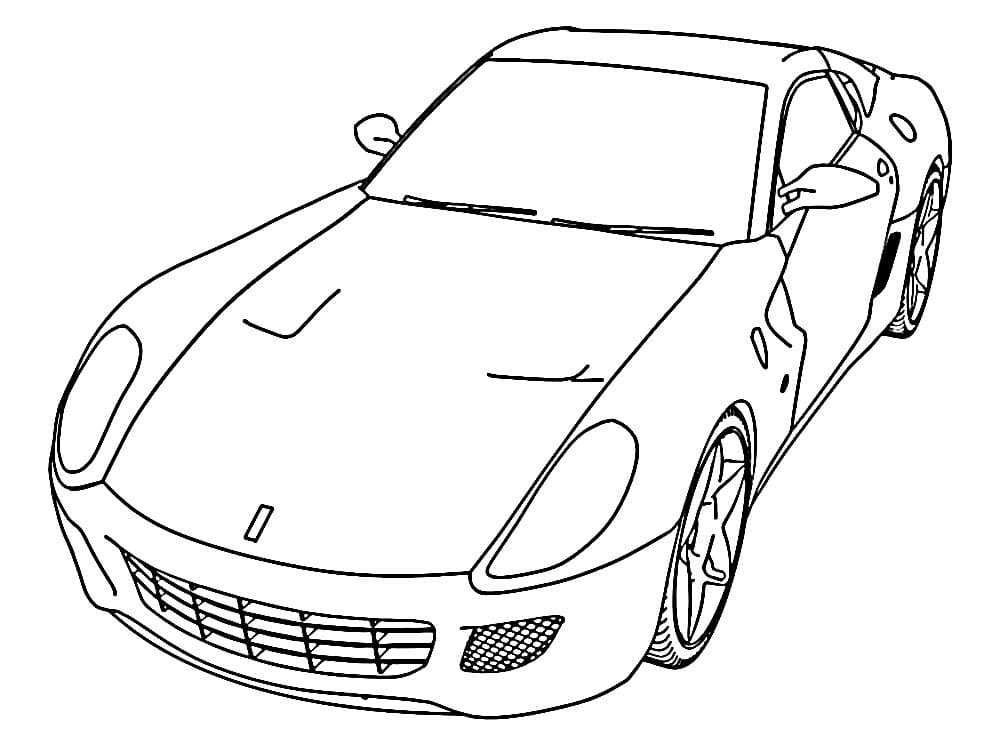 Renklendirilecek Ferrari Boyama Sayfası