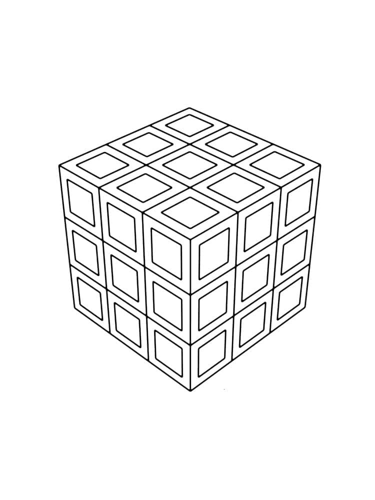 Rubik bedava Boyama Sayfası