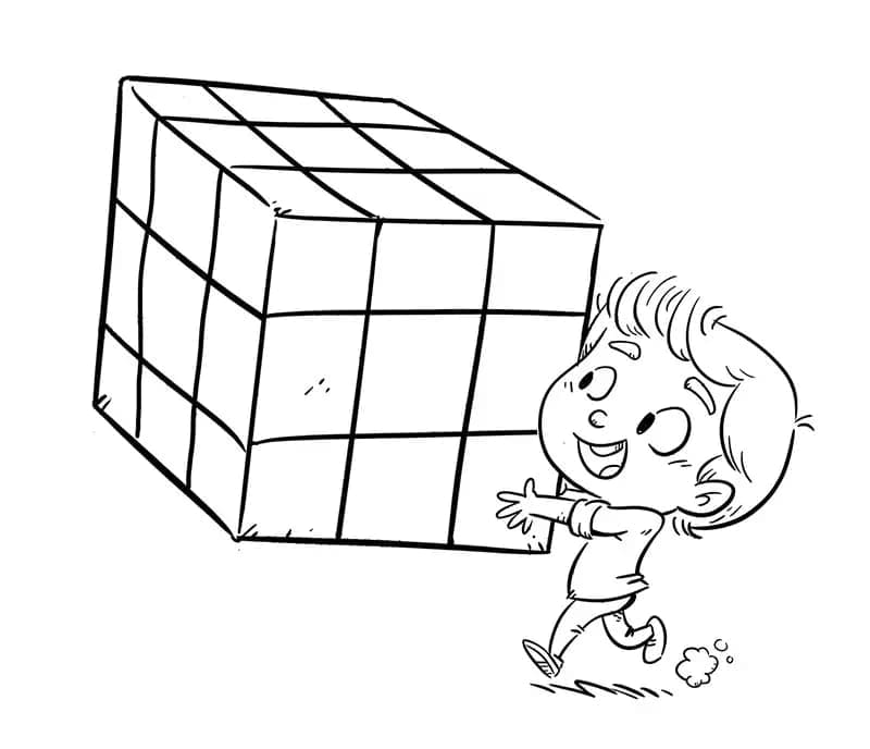 Rubik ücretsiz Boyama Sayfası
