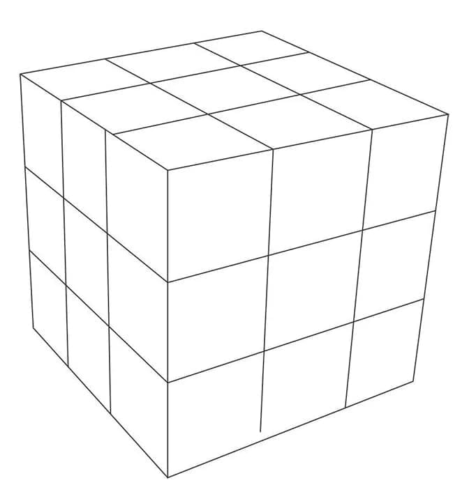 Rubik yazdırılabilir görsel Boyama Sayfası