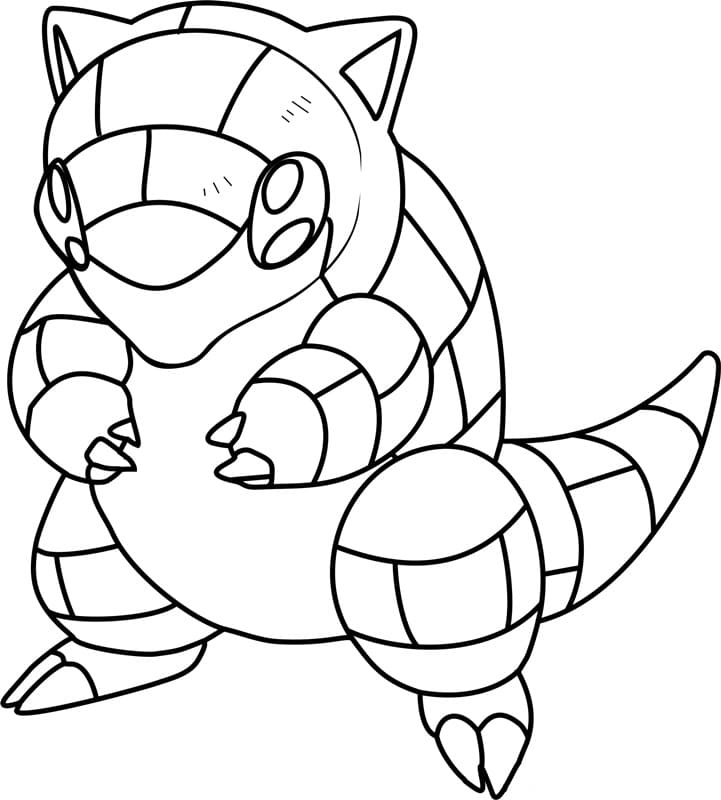 Sandshrew Pokemon Boyama Sayfası