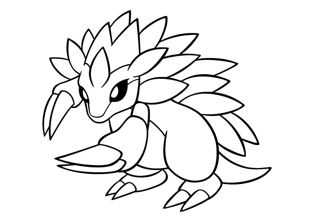 Sandslash Pokemon Boyama Sayfası