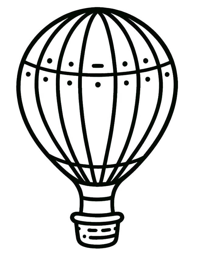 Sıcak Hava Balonu (5) Boyama Sayfası