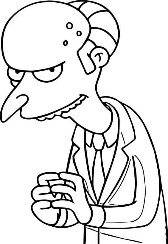 Simpsonlar bas Boyama Sayfası