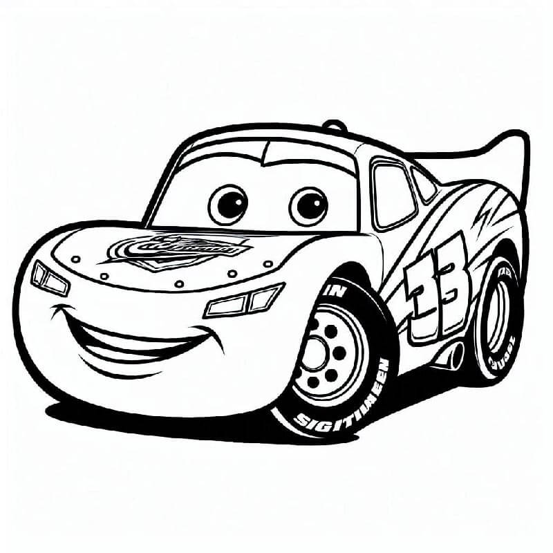 Şimşek McQueen (1) Boyama Sayfası