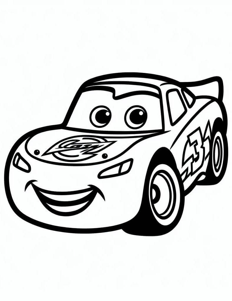 Şimşek McQueen (2) Boyama Sayfası