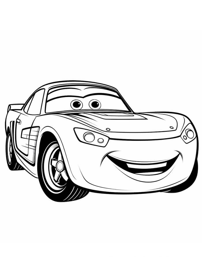 Şimşek McQueen Disney Boyama Sayfası