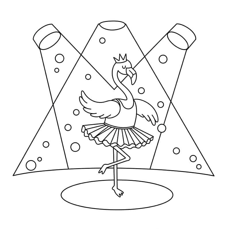 Şirin Flamingo Boyama Sayfası