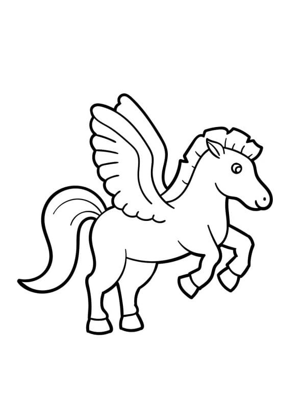 Şirin Pegasus Boyama Sayfası