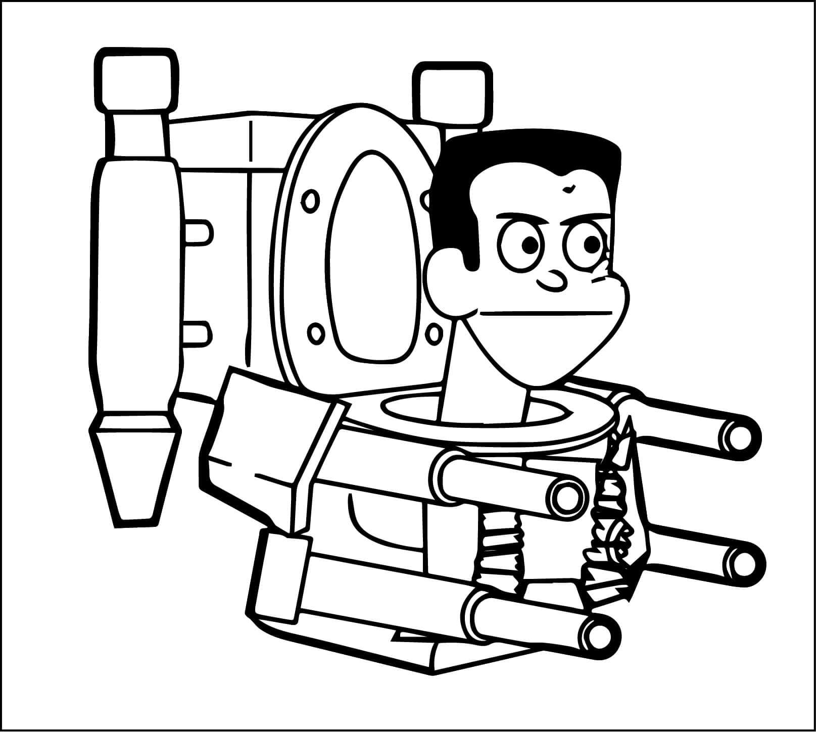 Skibidi Toilet (24) Boyama Sayfası