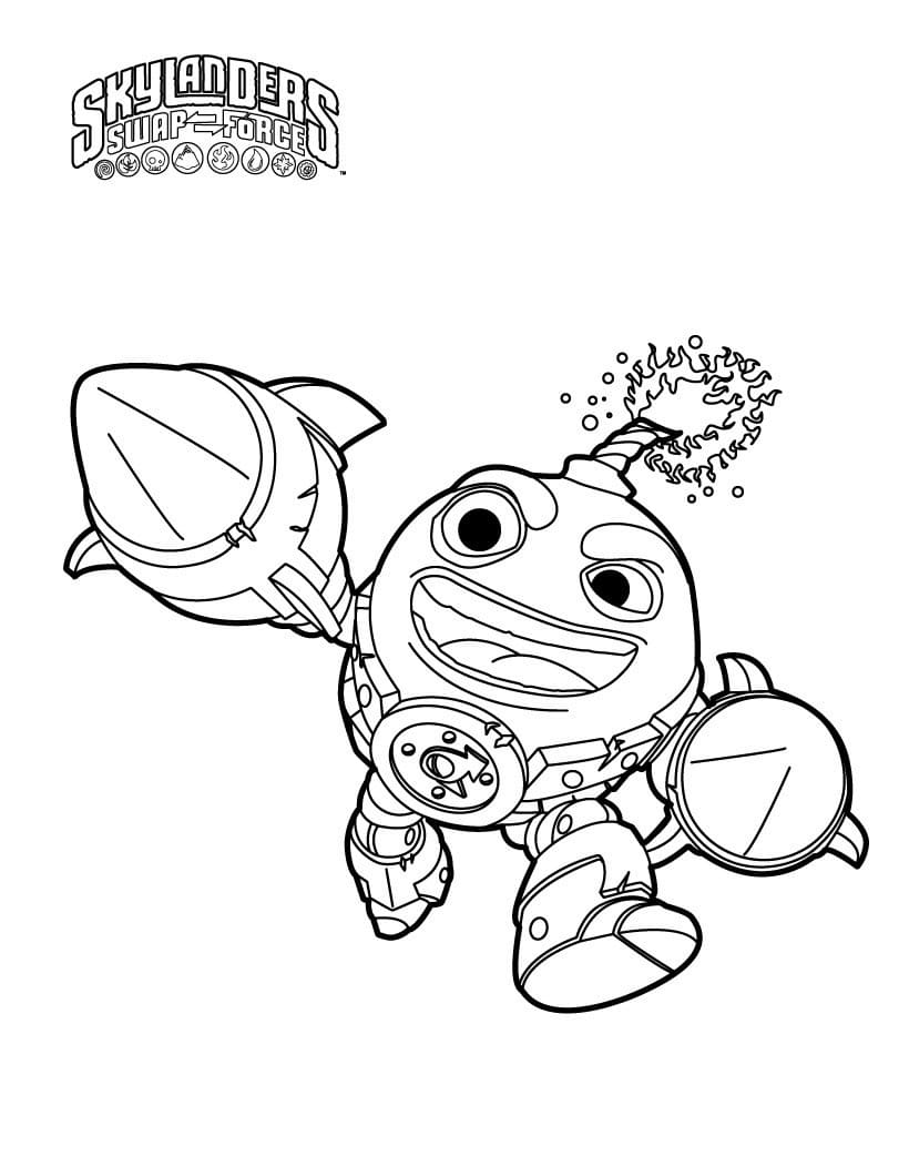 Skylanders bedava Boyama Sayfası