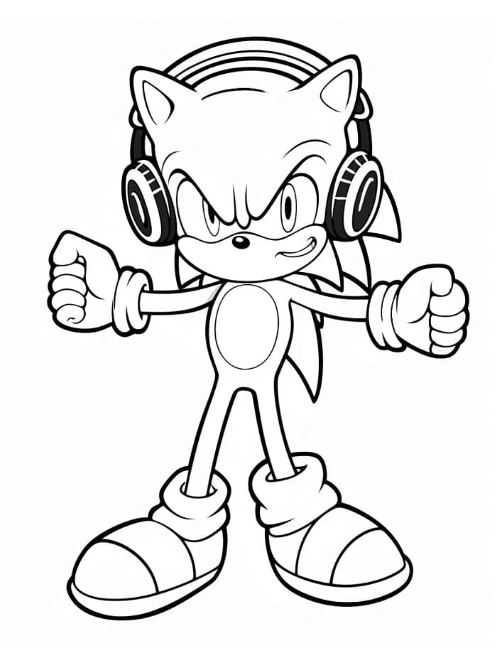 Sonic Bedava Baskı Boyama Sayfası