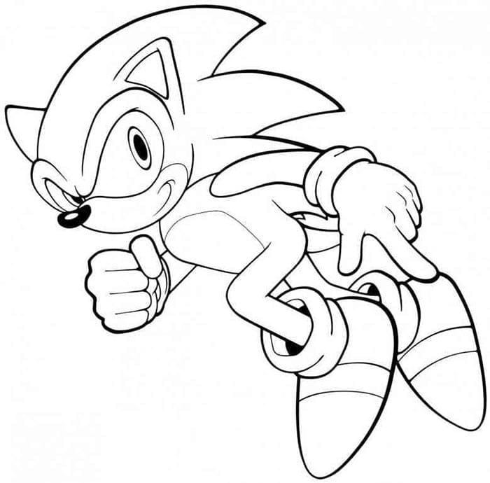 Sonic Boyama Kağıdı Boyama Sayfası