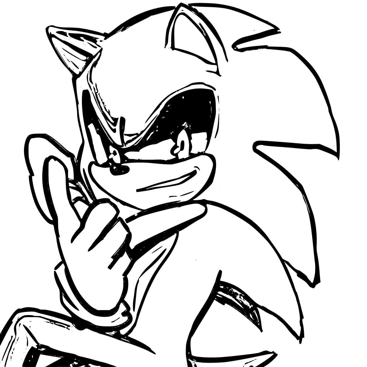 Sonic Exe Bedava Boyama Sayfası