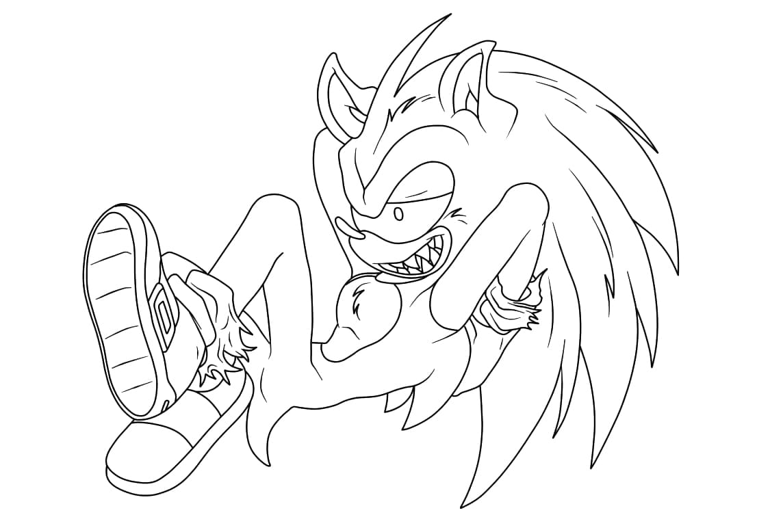 Sonic Exe Ücretsiz Yazdırılabilir Boyama Sayfası