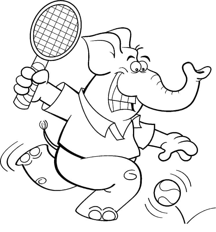 Spor Tenis Boyama Sayfası