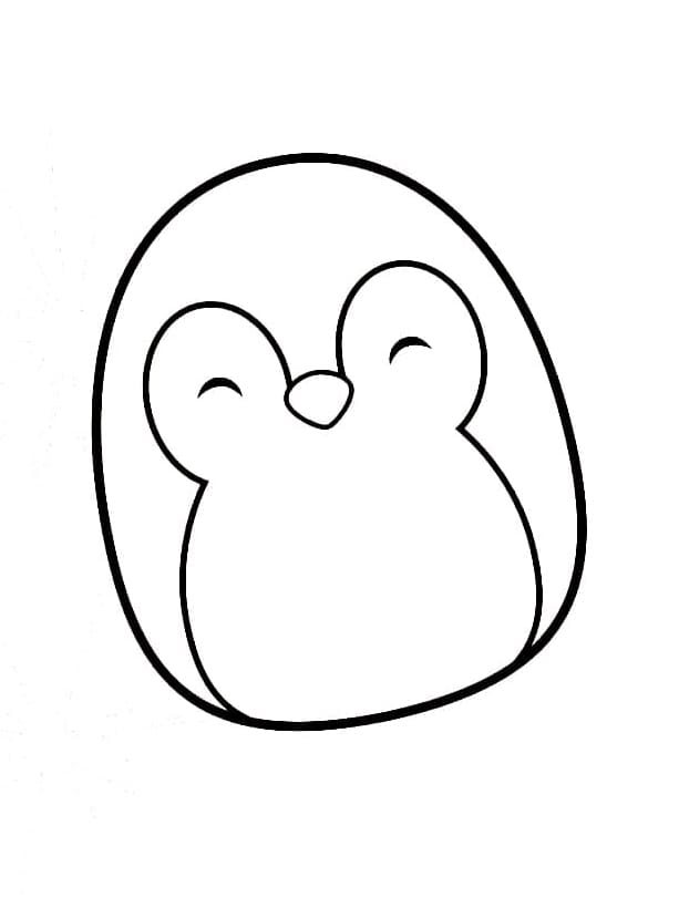 Squishmallow Çizim Şablonu Boyama Sayfası