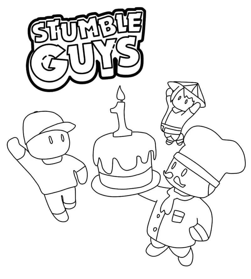 Stumble Guys Ücretsiz Resim Boyama Sayfası