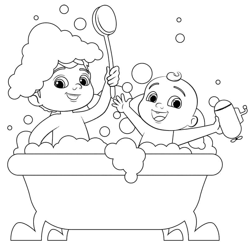 Tatlı Cocomelon Boyama Sayfası