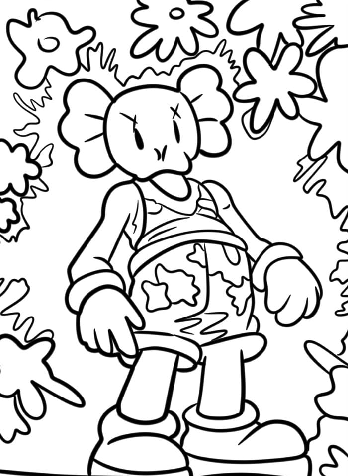 Tatlı Kaws Boyama Sayfası