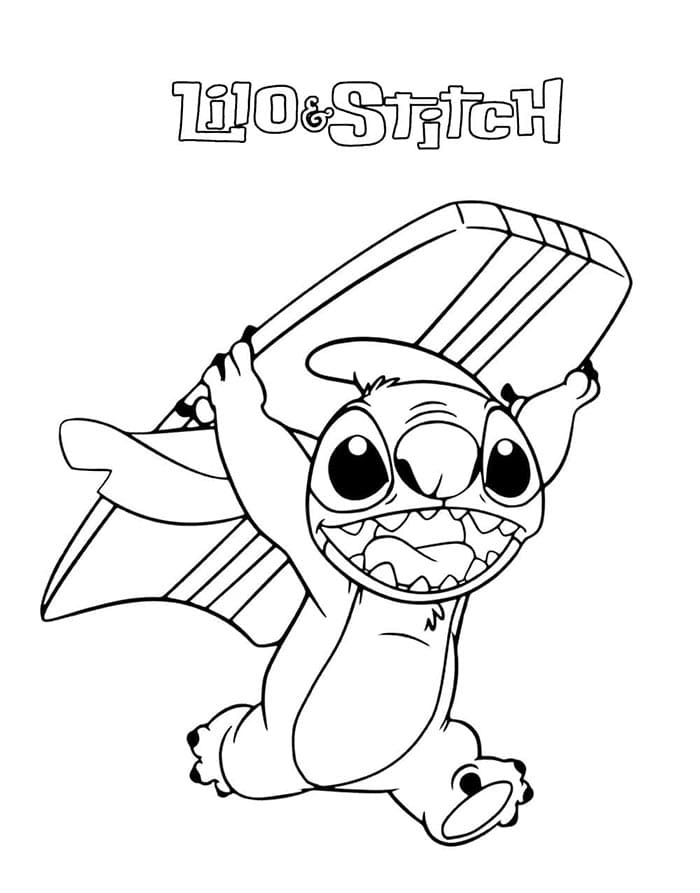 Tatlı Lilo ve Stitch Boyama Sayfası