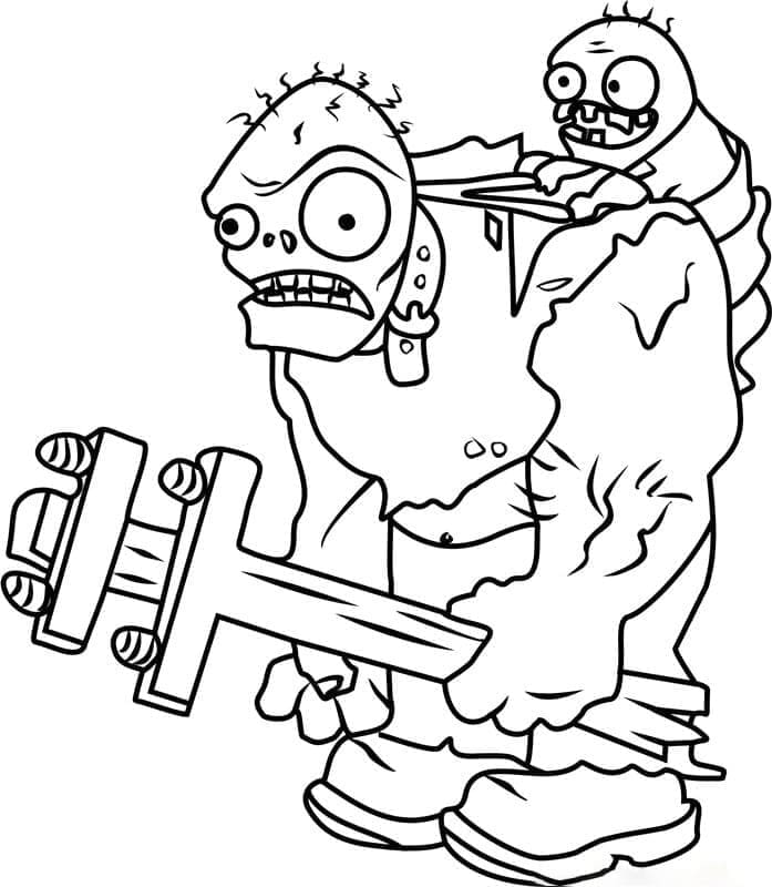Tatlı Plants vs Zombies Boyama Sayfası