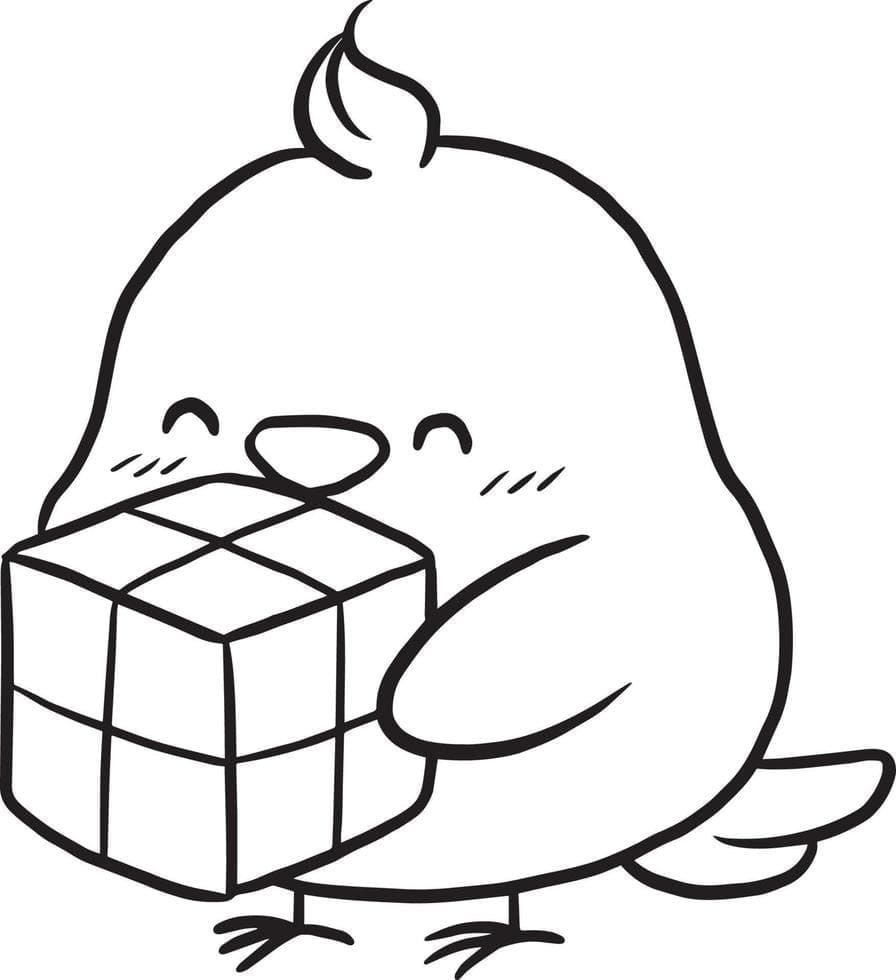 Tatlı Rubik Boyama Sayfası