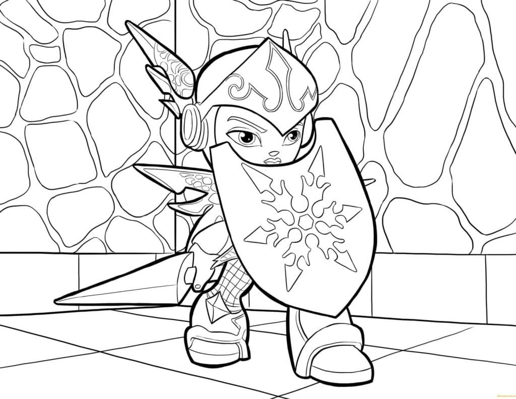 Tatlı Skylanders Boyama Sayfası