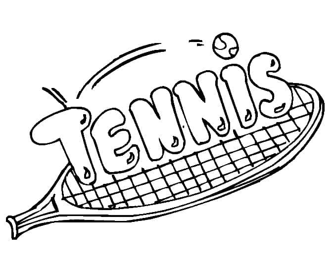 Tenis Ücretsiz Boyama Sayfası