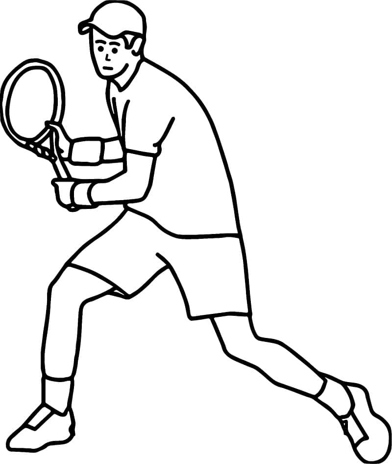 Tenis Yazdır Boyama Sayfası