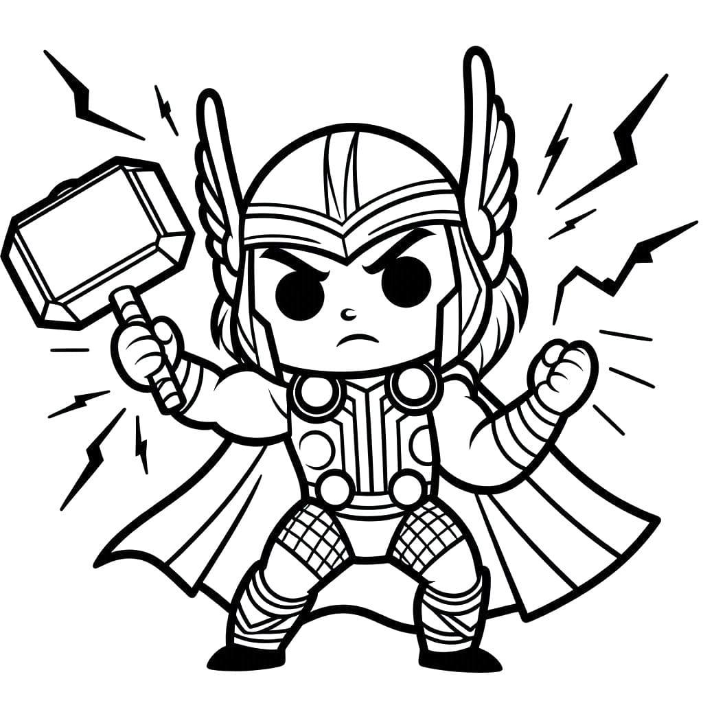 Thor Resmini Yazdır Boyama Sayfası