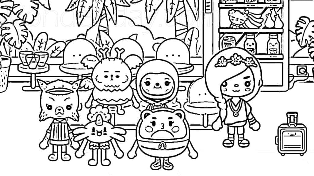 Toca Boca (19) Boyama Sayfası