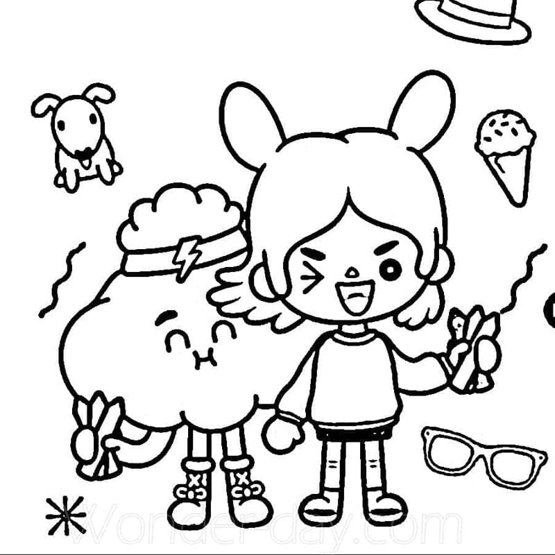 Toca Boca (4) Boyama Sayfası