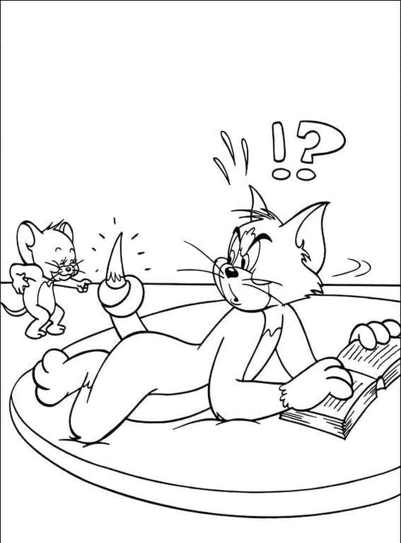 Tom ve Jerry Yazdırılabilir Görsel Boyama Sayfası