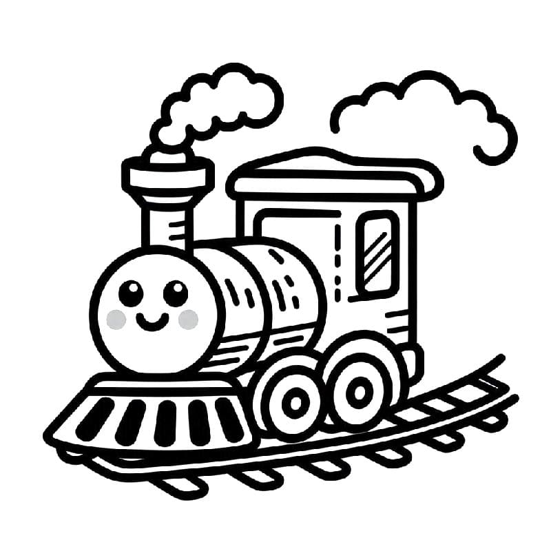 Tren Bedelsiz Boyama Sayfası