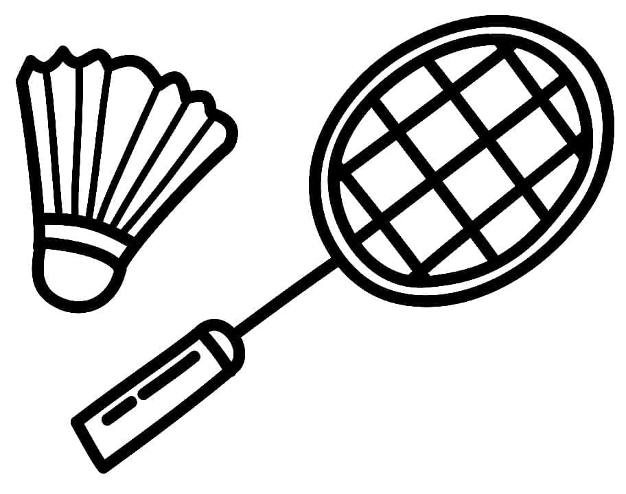 Ücretsiz Badminton Boyama Boyama Sayfası