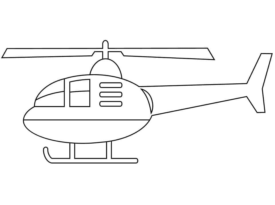 Ücretsiz Basılabilir Helikopter Boyama Sayfası