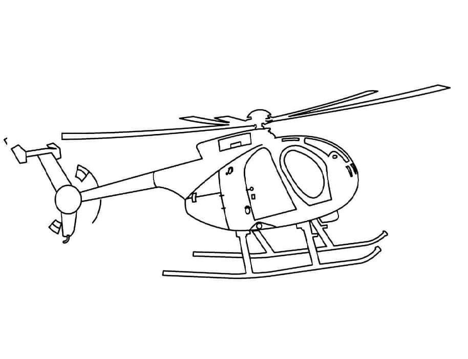 Ücretsiz Basılacak Helikopter Boyama Sayfası