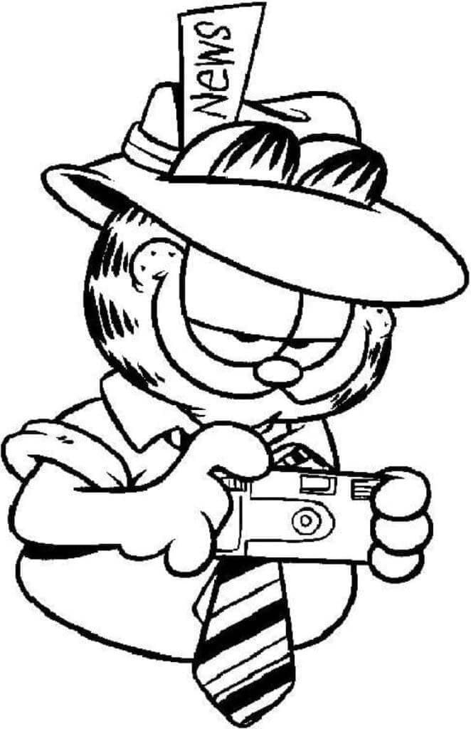 Ücretsiz Garfield Yazdırılabilir Boyama Sayfası