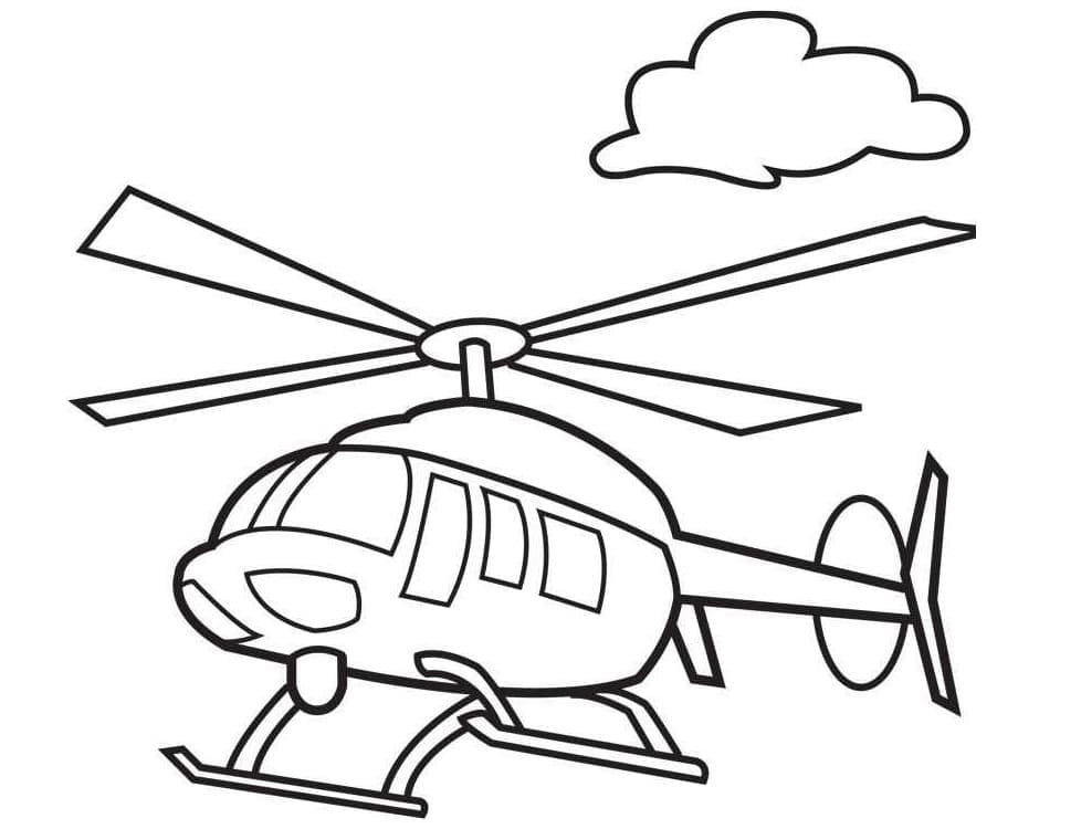 Ücretsiz Helikopter Basılabilir Boyama Sayfası