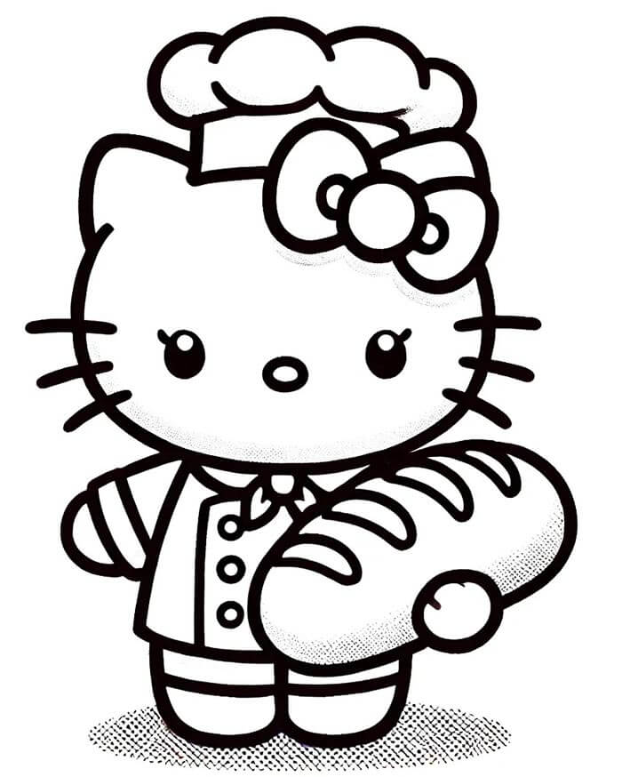 Ücretsiz Hello Kitty Resmi Boyama Sayfası