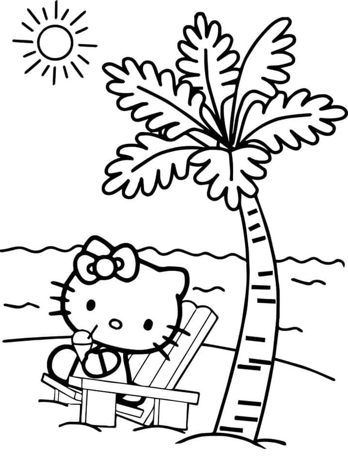 Ücretsiz Hello Kitty Boyama Sayfası
