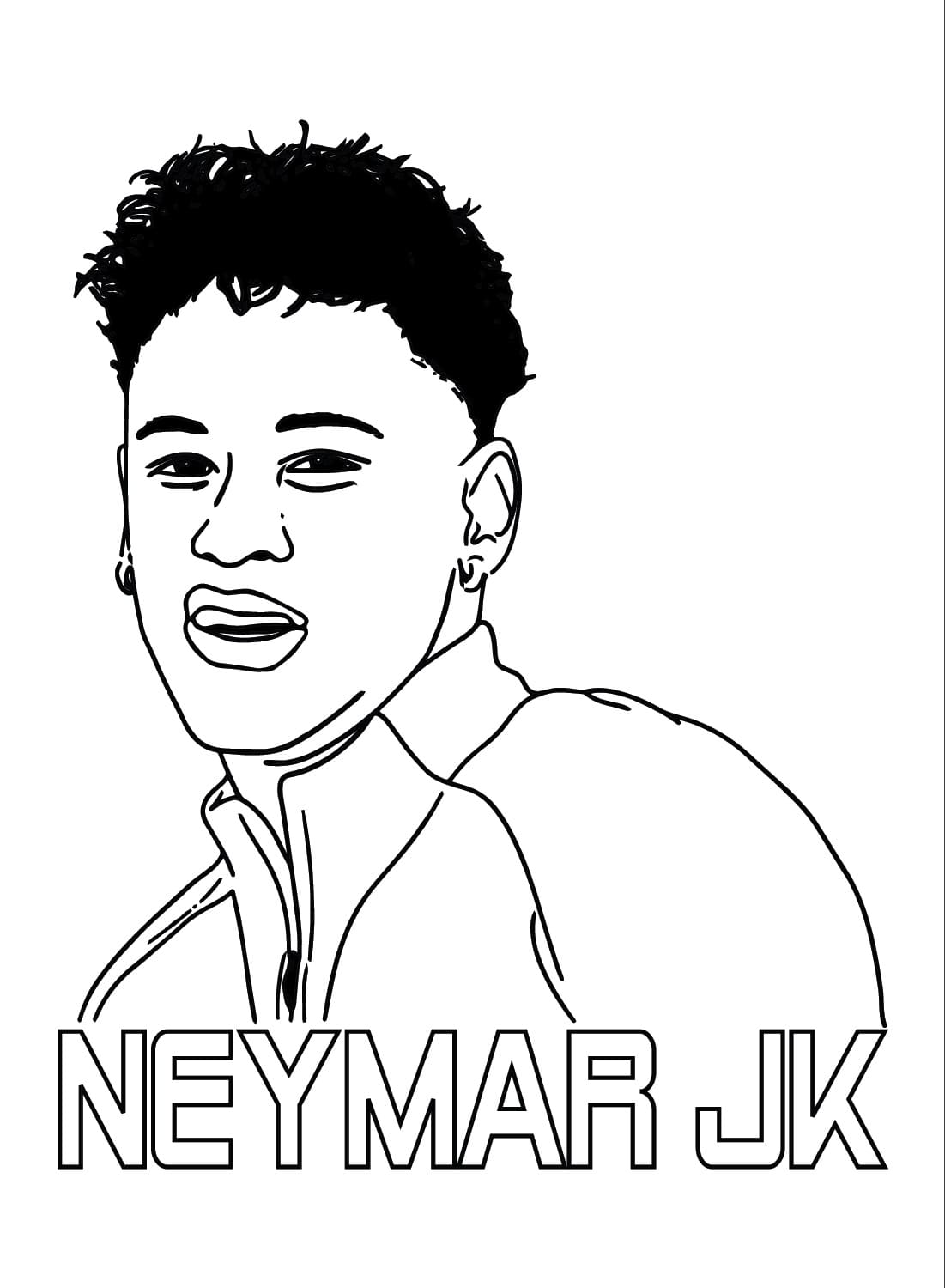Ücretsiz Neymar Baskı İçin Boyama Sayfası