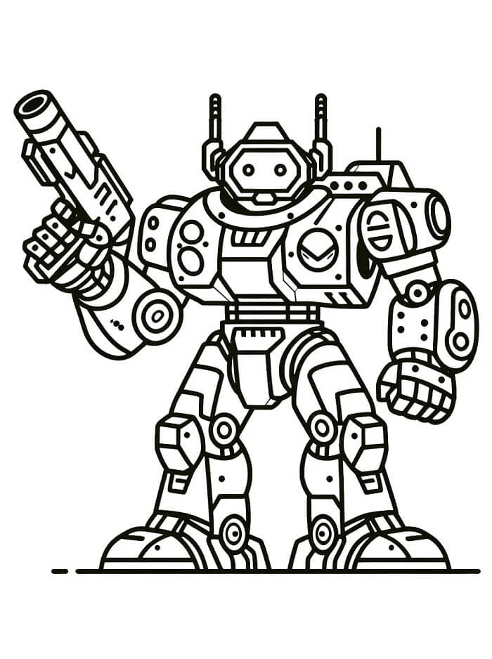 Ücretsiz Robot Resmi Boyama Sayfası