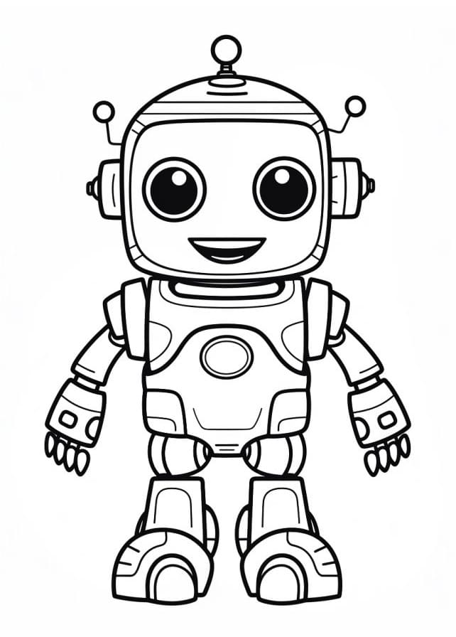 Ücretsiz Robot Yazdırılabilir Boyama Sayfası