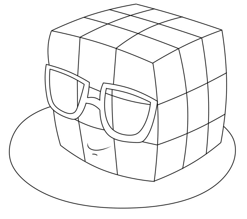 Ücretsiz Rubik yazdırılabilir Boyama Sayfası