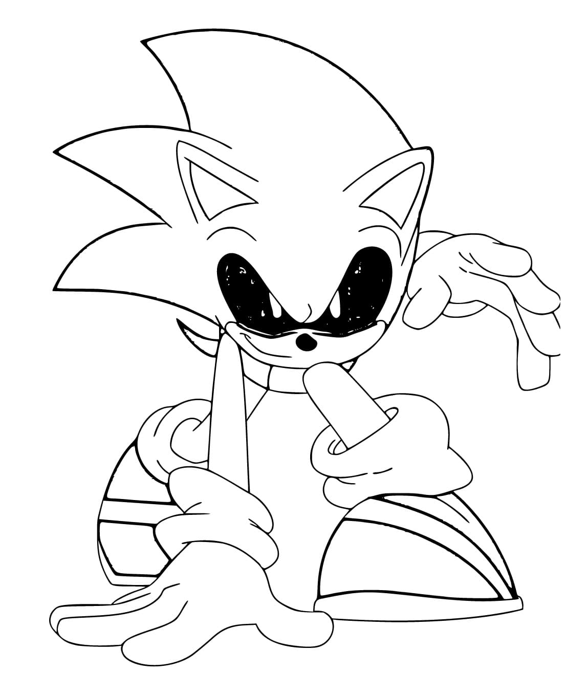 Ücretsiz Sonic Exe Yazdırmak İçin Boyama Sayfası