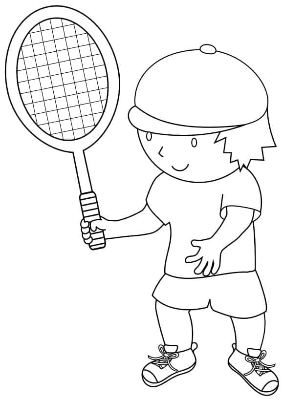 Ücretsiz Tenis Resmi Boyama Sayfası